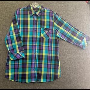 Foxcroft Women's Wrinkle Fit Plaid Shirt - Size 12